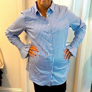 Blue and White Stripes Shirt